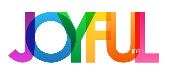JOYFUL colorful vector typography banner