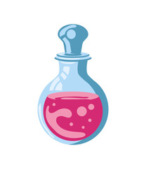 chemical flask with potion