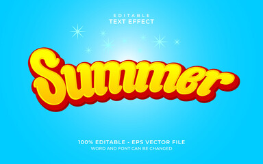 Editable text effect - summer style