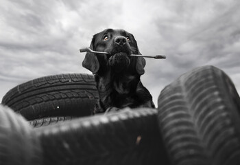 fleissiger Hund