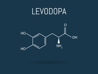 Chemical structure of levodopa