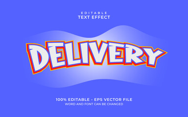 Editable text effect - delivery text style