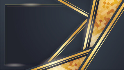 Luxury black and gold abstract background