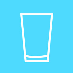 Water glass icon illustration on a white background