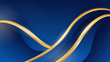 Abstract luxury blue and gold background