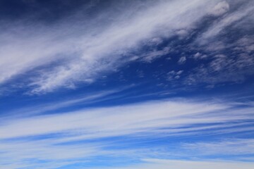 White clouds blue sky background