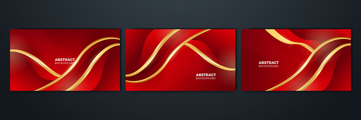 Abstract luxury red and gold background