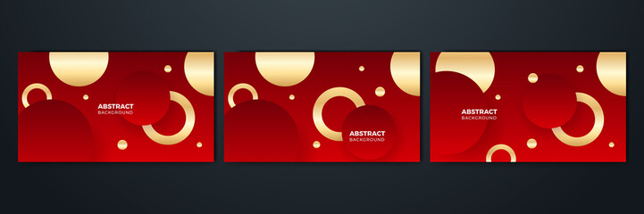 Fototapeta premium Abstract luxury red and gold background