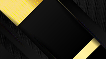 Abstract luxury black and gold background