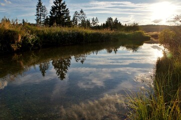 Reflets sur le Doubs.