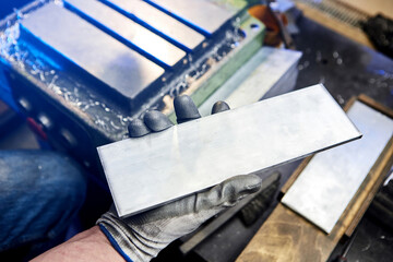 Metal aluminum plates, blanks for the manufacture of parts. Metallurgical industry