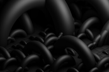 Obraz na płótnie Canvas Background with black geometric shapes