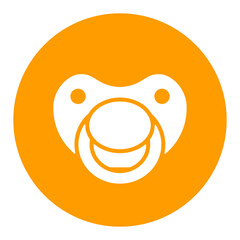 Baby dummy teat vector glyph icon