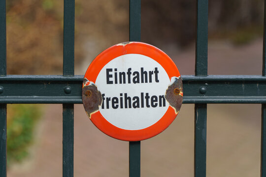 Einfahrt Freihalten Gitter Zaun Gatter Park Eingang