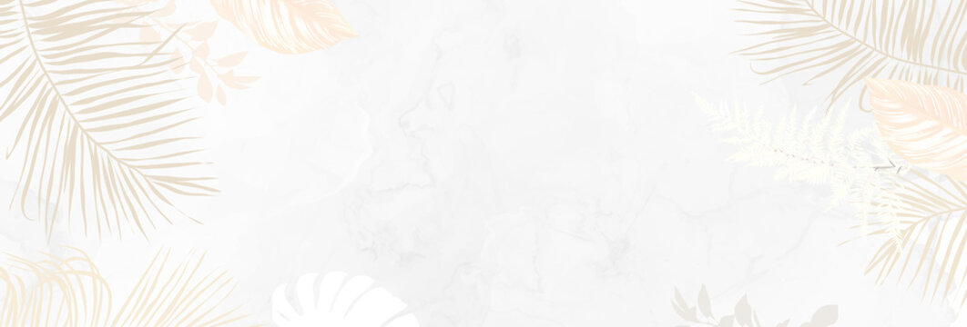 Luxurious beige and brown trendy vector design banner frame. Pastel pampas grass