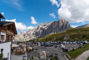 September 2021, View of Piz Boe photographed from the Sella Pass