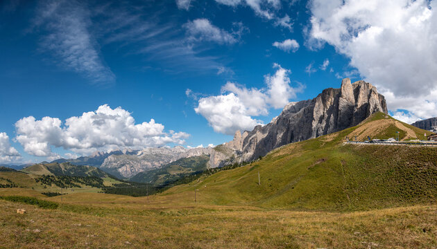 September 2021, View of Piz Boe photographed from the Sella Pass