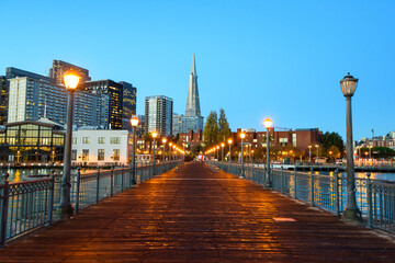 San Francisco skyline looking from Pier 7