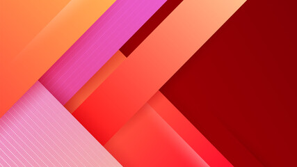 Set of modern abstract gradient red orange colorful for design banner background. Vector illustration