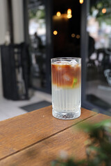 Cold drinks with ice cocktails summer drinks