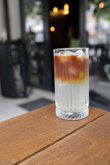 Cold drinks with ice cocktails summer drinks