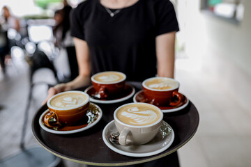 Coffee drinks cappuccino latte latte art