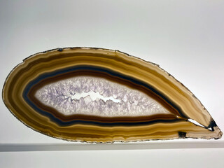 Quartz crystal cross section or Quarzkristall Querschnitt (minerals and crystals in the exhibition Mount Säntis - worlds of experiences on the Santis summit) - Switzerland (Schweiz)