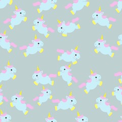 seamless pattern with unicorn 