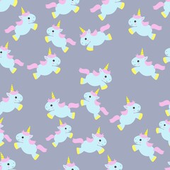 seamless pattern with unicorn 