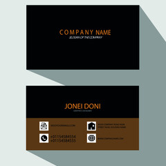 Creative and professional business card design | black and brown color modern business card template
