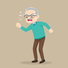angry elderly man