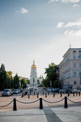 Fototapeta na wymiar beautiful streets and architecture of the city of Kyiv, pre-war Kiev, beloved Kyiv, the capital of Ukraine, the city's attractions