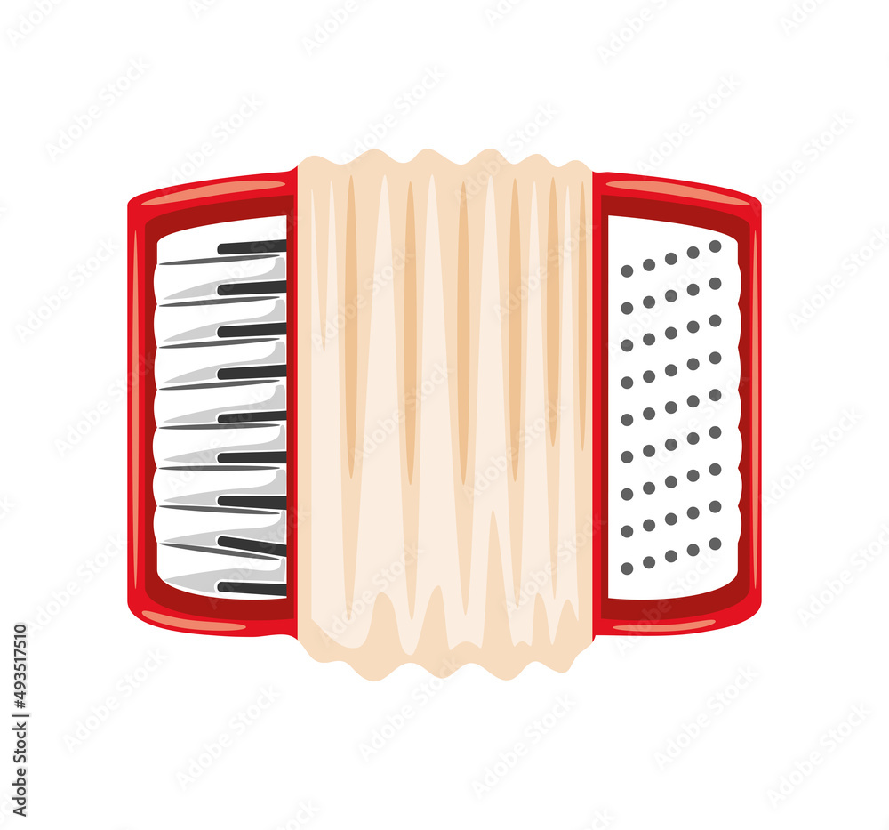 Wall mural accordion music instrument