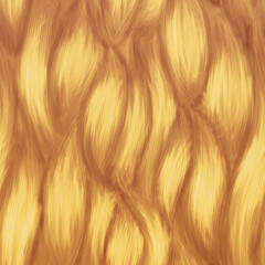 Abstract gold curly hair texture pattern background.