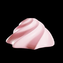 Pink sweet meringue. 3d rendering.	