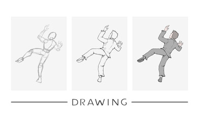 Falling man illustration