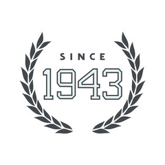 Since 1943 emblem design