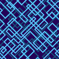 Vector seamless pattern with geometric shape. Neon color. Endless line. 90s style. Pattern for textile, fabric, wallpaper, wrapping paper.