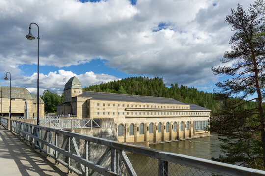 Solbergfoss Hydroelectric Power Station in Norway.