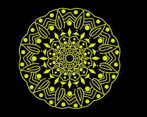 Mandala art design vector template
