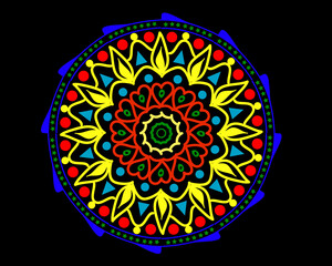 Mandala art design vector template