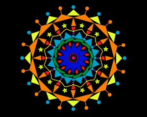 Mandala art design vector template