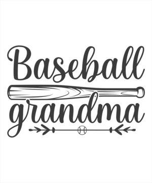 Baseball Grandma t shirt design template