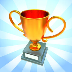 mesh gold trophy