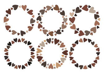 Brown heart frame