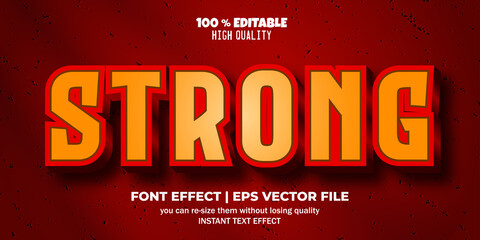 strong editable text effect