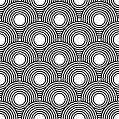 Art Deco motif in seamless pattern. Decorative fish scale texture.