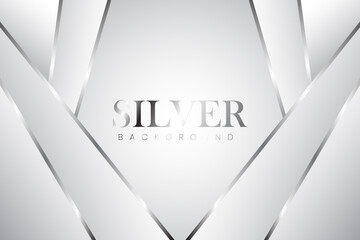Luxury silver white background