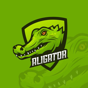 Aligator Mascot Logo Detailed Vector Illustration