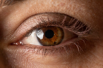 Beautiful close up of  eye. Macro photography.